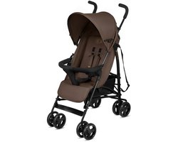 Kinderkraft TIK Kinderwagen – Lichtgewicht 6,5 kg – Verstelbare Rugleuning & Duwbeugel – Zwenkwielen – Snel Opvouwbaar – Beige - Bruin