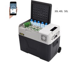 Velmio Draagbare Mini Koelkast - Elektrische Koelbox - Voor Auto - 30L - Autokoelkast - Koelbox - Camping Koelkast - Elektrisch - 220V - Zwart