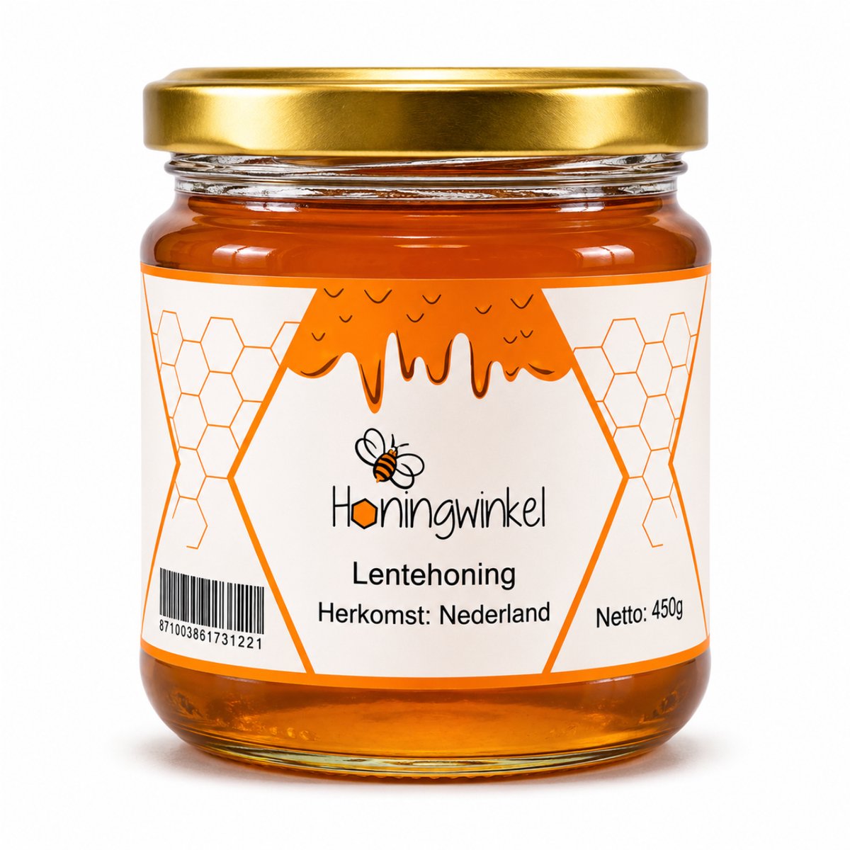 Lentehoning 450g Nederland Honingwinkel (vloeibaar)
