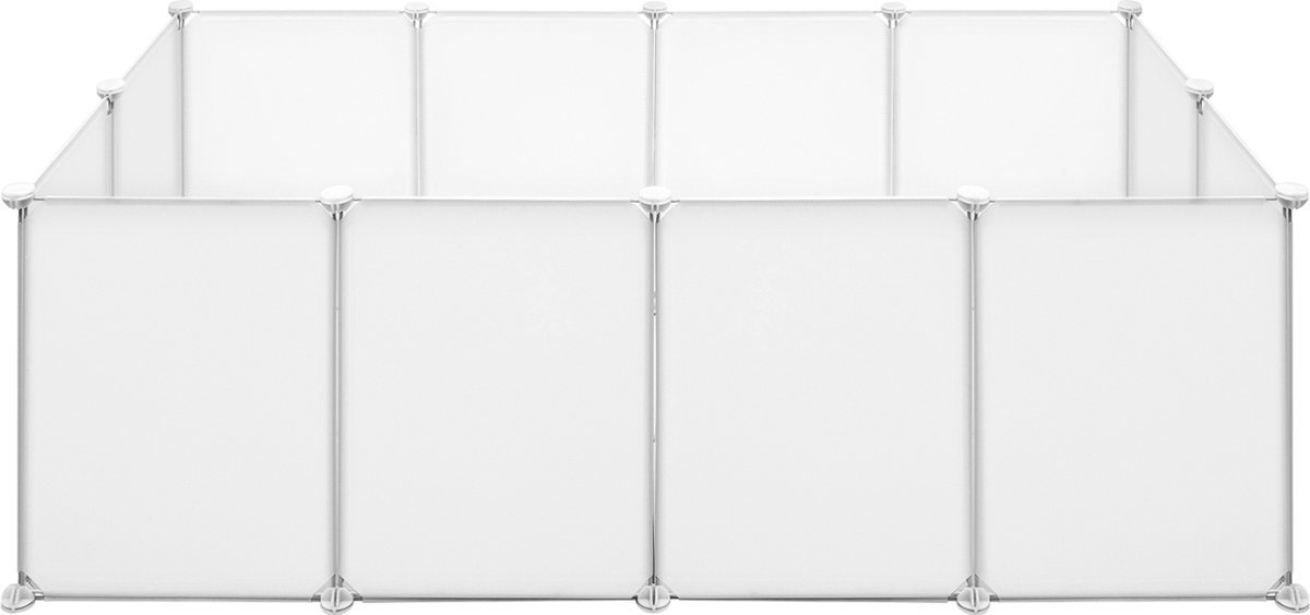 Dierenren 142x72x45cm Zwart - Verstelbaar, Kippenren en Konijnenren - Voor Huisdieren, Binnen en Buiten
