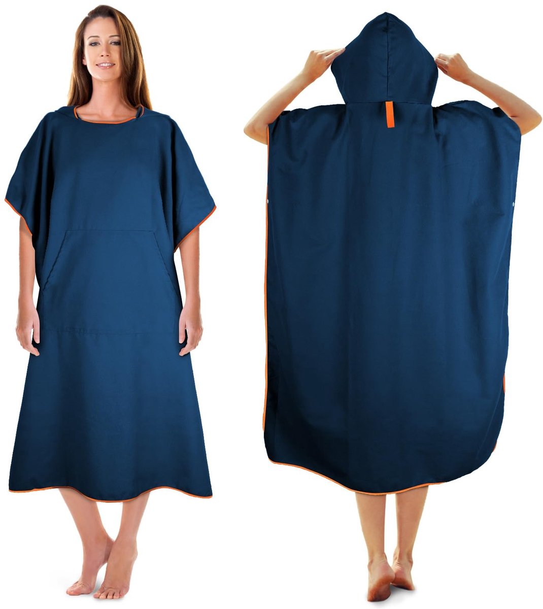Dailygoods - Badponcho voor Dames en Heren - Microvezel Handdoek 110x75 cm