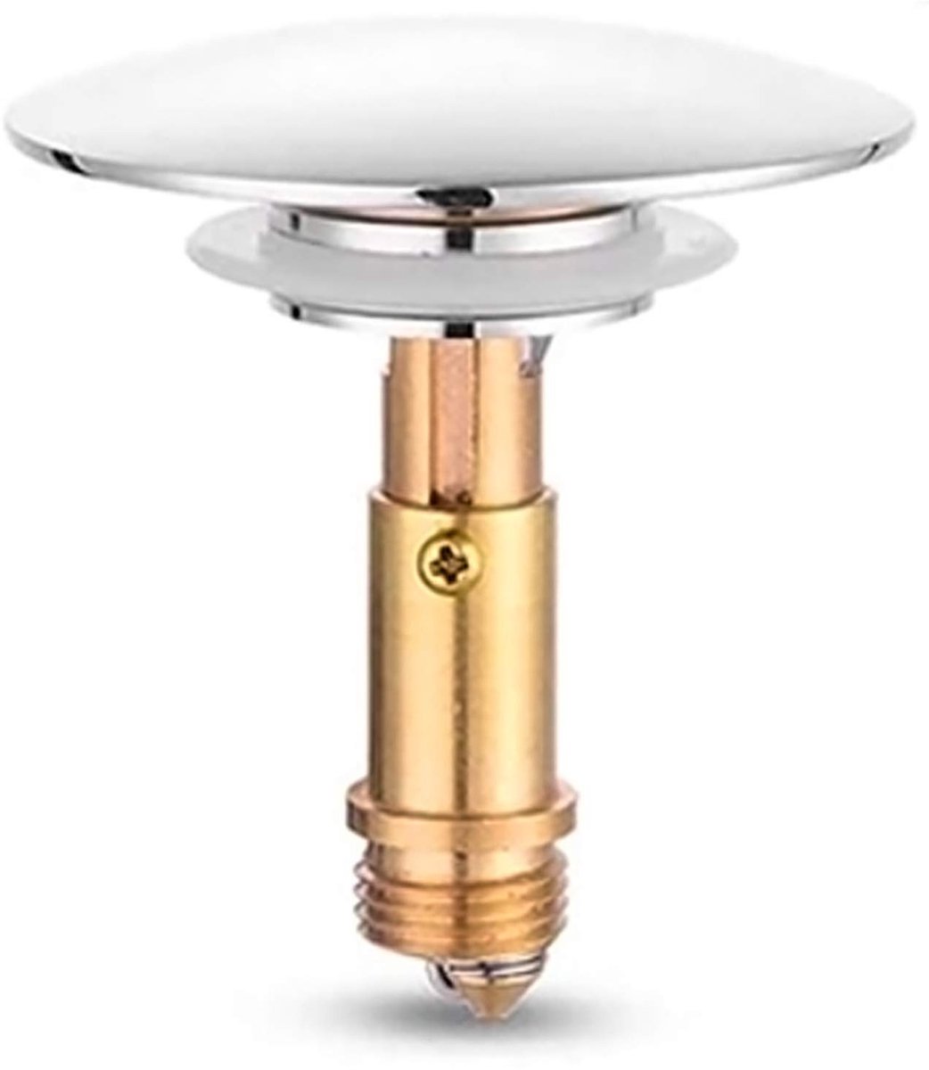 Dailygoods - Pop Up Click Clack Afvoer Plug - Messing Stopper voor Wastafel