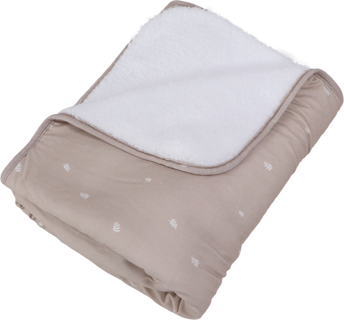MamaLoes Natuur Nougat Fleece 70 x 90 cm Babydeken