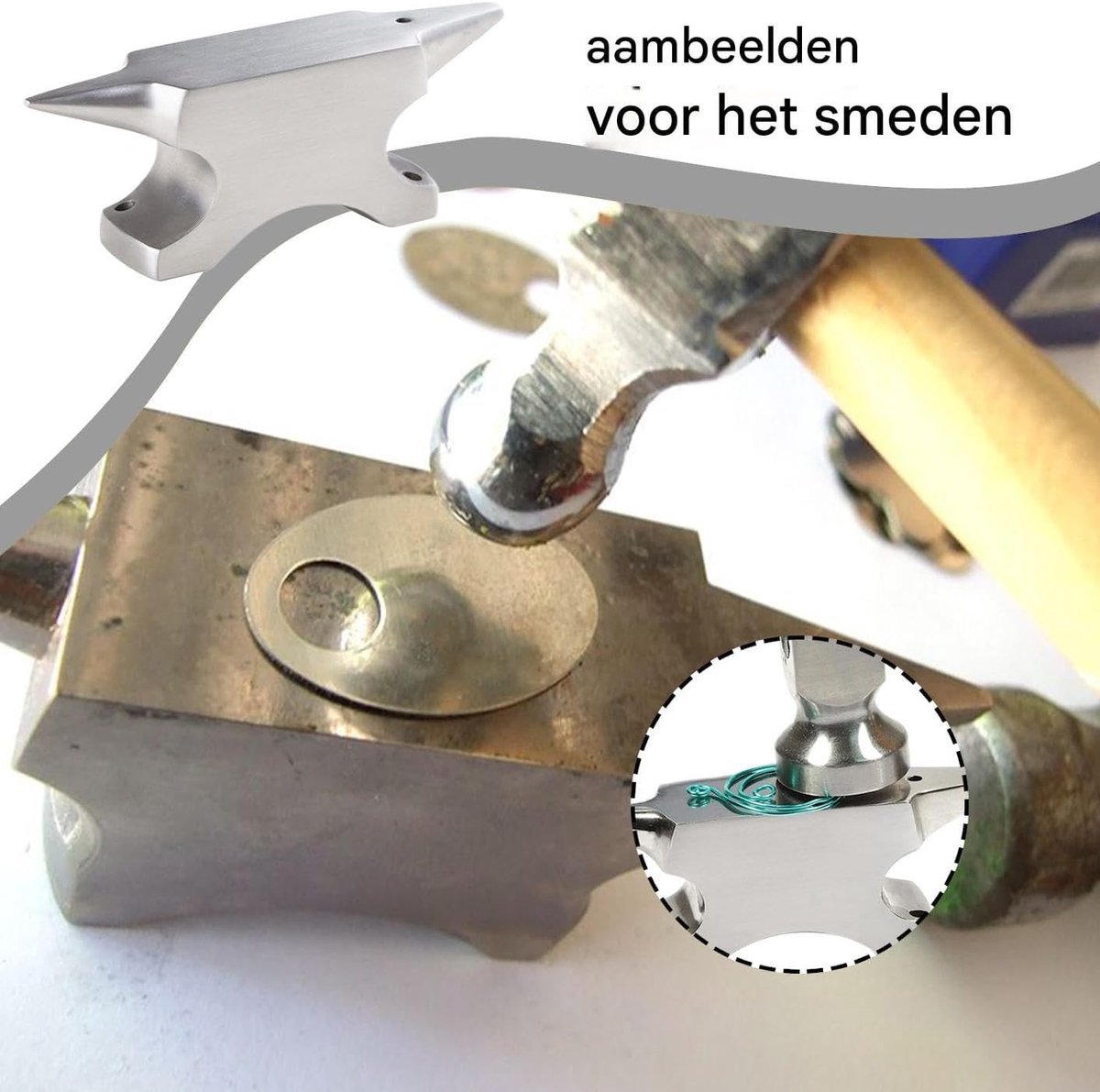Hoorn Aambeeld - Smid Gereedschap - Sieraden Maken - Dubbel Werkvlak - 11 cm - Veelkleurig — cadeau in Hobby - foto 5