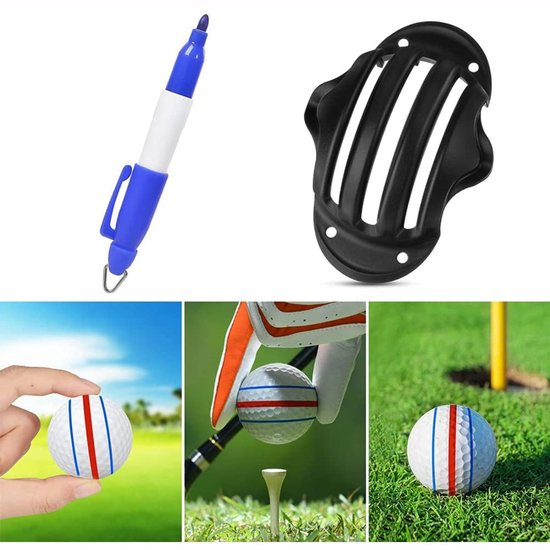 Dailygoods- Golfbalmarkeerder 12 Stuks - Sjablonen/Markering - Uitlijningssets - Draagbaar/Golfaccessoire - Duurzaam/Waterdicht - Eenvoudig te Bedienen - Golfbalmarkering van Dailygoods — afbeelding 3