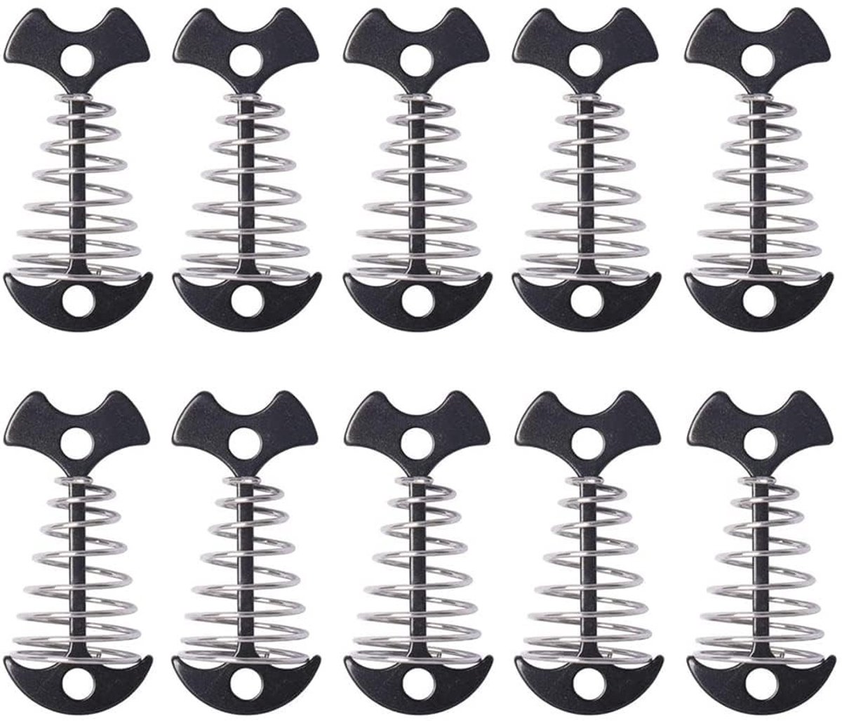 Dailygoods- Tentstokken Aluminium - 10 stuks - Winddicht - Anticorrosie - Duurzaam - Visgraatvorm - Voor camping en wandelen - Grondpennen