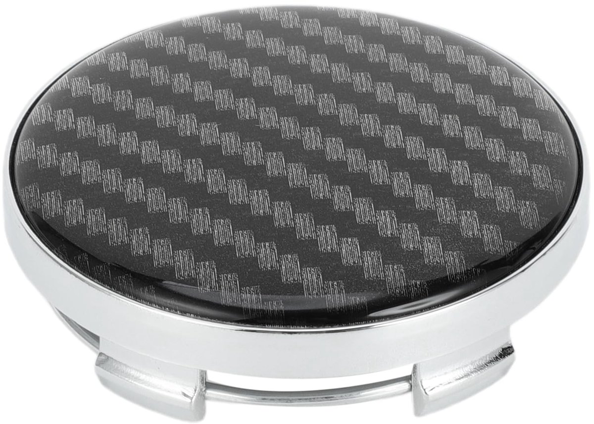 Dailygoods- Wieldoppen Universeel - Naafdoppen 58,5 mm - Hubdoppen - Velgcentrumdoppen - Zilverkleurig - Carbon Fiber Patroon