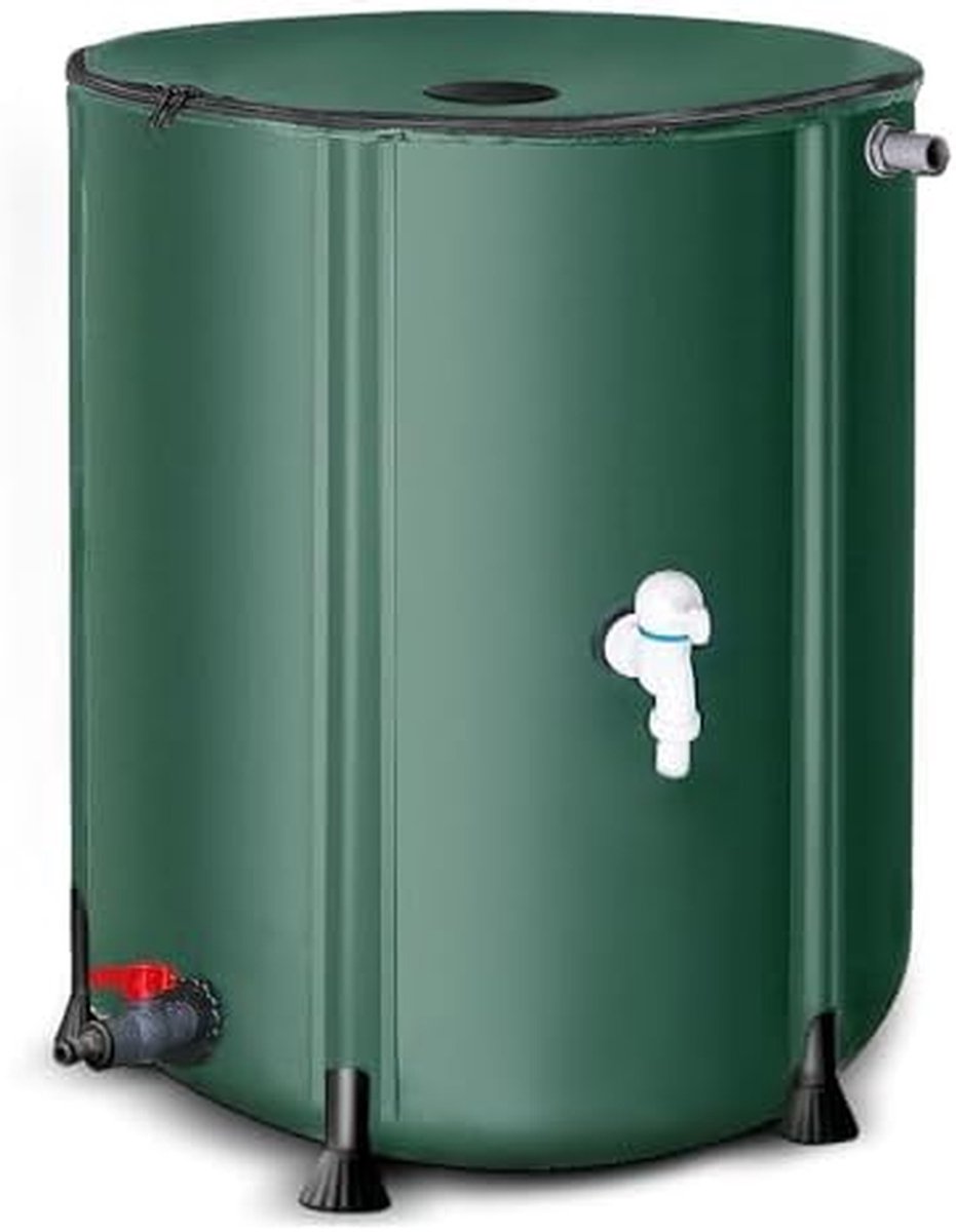 Opvouwbare Regenton - Wateropslag Tank - Tuin Irrigatie - Dubbele Afdichting Lekvrij - 50L-1000L - Groen