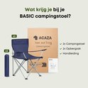 Inhoud van de verpakking: ACAZA BASIC campingstoel, draagtas en handleiding.
