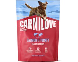 1,5 kg Carnilove active adult all breeds salmon / turkey hondenvoer