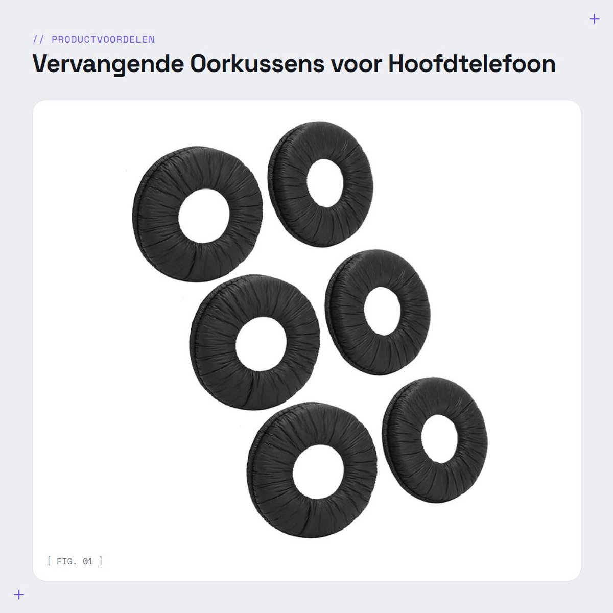 Dailygoods- Oorkussens Vervangend - Geschikt voor