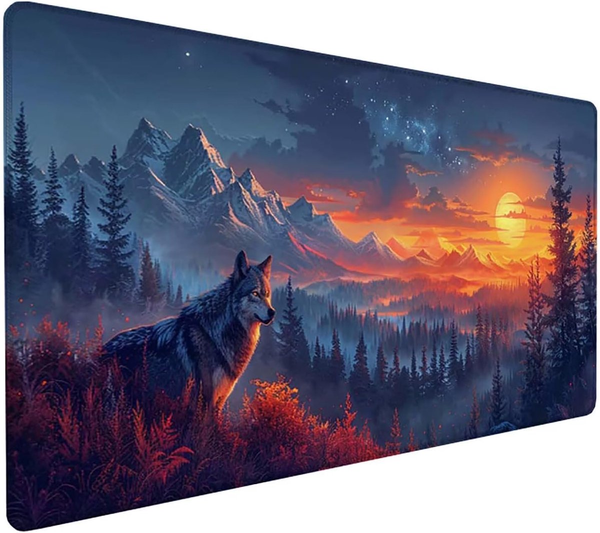 XXL Muismat - Bureauonderlegger - Gaming en Kantoor - Antislip Rubberbasis - 120x60cm - Rood