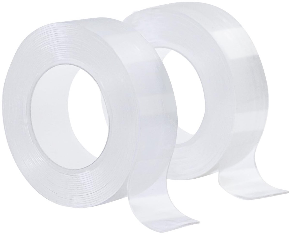 Dailygoods- Dubbelzijdig Plakband Extra Sterk - Transparant - 2 Rollen - Waterdicht - 2 cm Breed - 6 m Lengte - Acryl-gel Materiaal - Tape