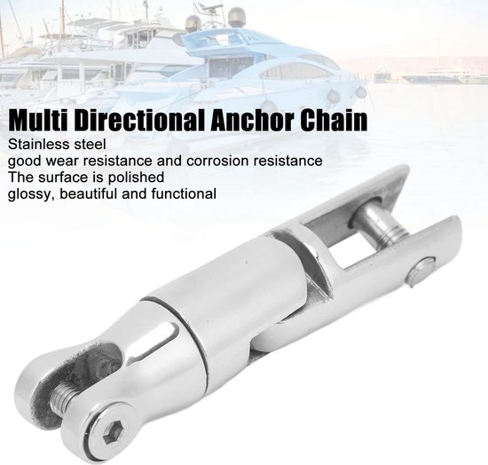 Dailygoods- Anker Swivel Draaibare Connector - RVS Anker Swivel - Boot Anker Touw - Swivel Shackle - Geschikt voor Schepen/Boten - Hoogwaardige Kwaliteit - Ankerconnector van Dailygoods — afbeelding 4