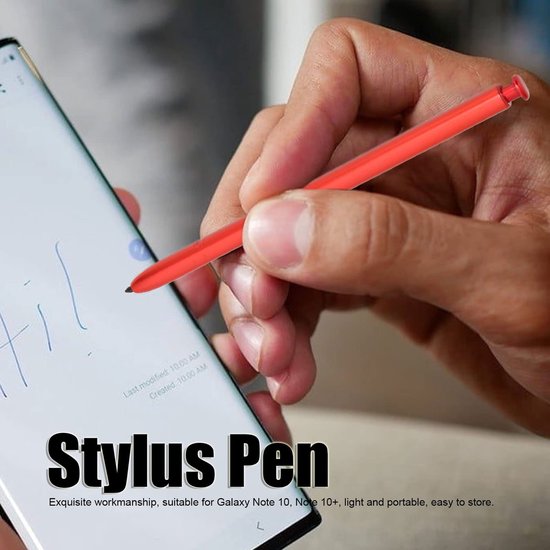 Dailygoods - Vervangende Styluspen - Hoge Gevoeligheid - Rood - Touch S Pen Zonder Bluetooth - Geschikt voor Note 10 en Note 10 Plus — afbeelding 5