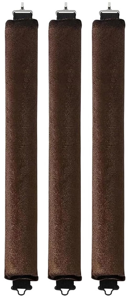 Dailygoods - Hittevrije krultangset - Hittevrije spiraalkrultangen - Hypoallergene schuimkern - Bruin - DIY luie krultangen - Geschikt voor lang haar...