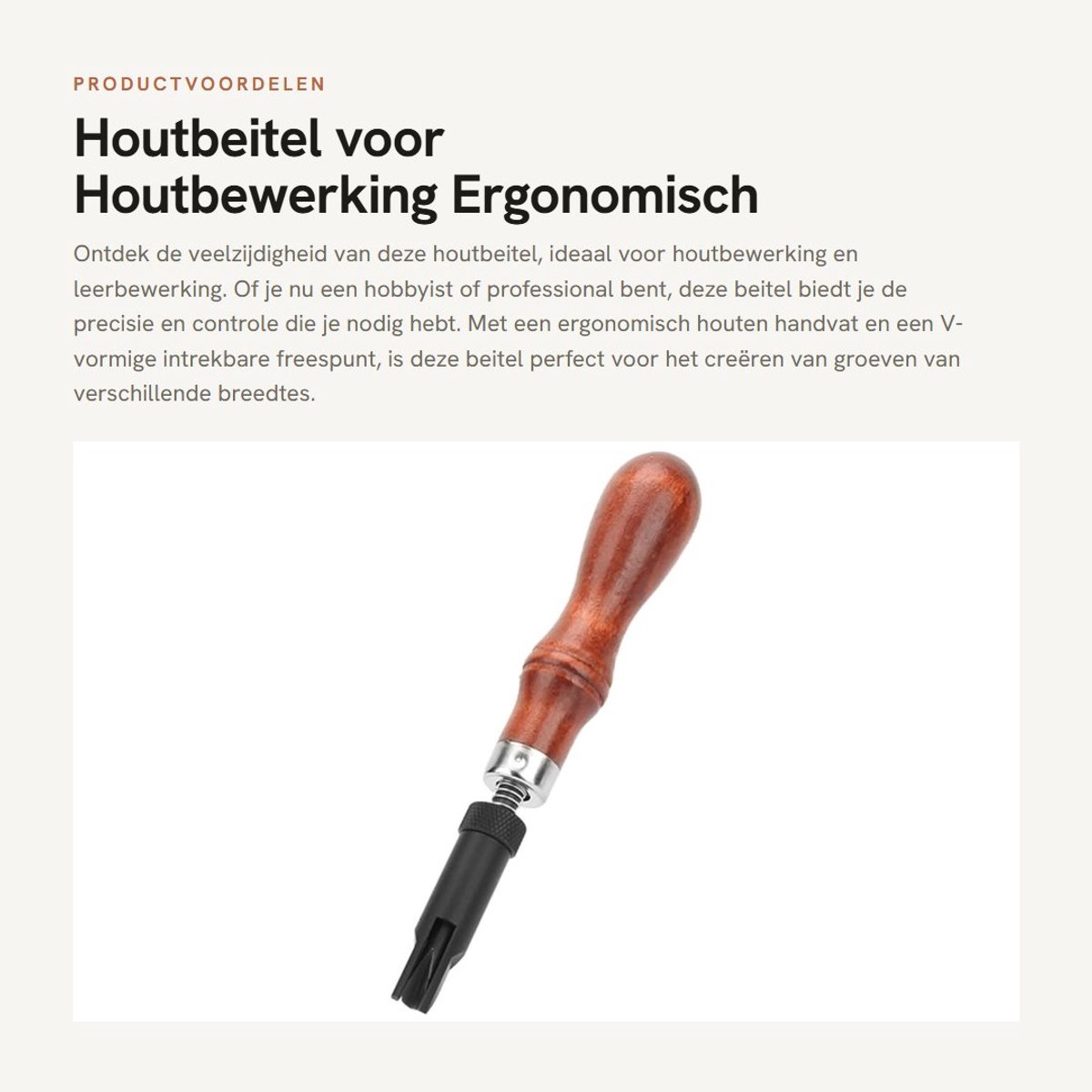 Dailygoods- Duwgroover V-type - Ergonomisch Handgereedschap