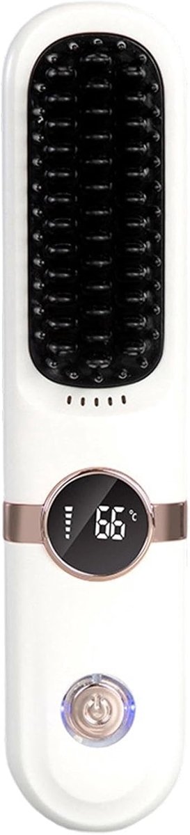 Draagbare Stijlborstel - Draadloze Stijltang - Haar Stylen - 4 Temperatuurstanden - 23 x 7 x 7 cm - Zwart