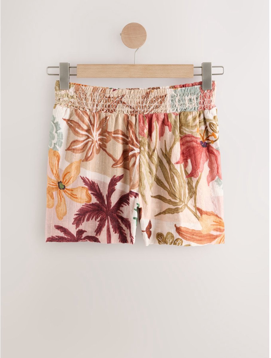 Next - Dames - Shirred Jersey Shorts - Roze