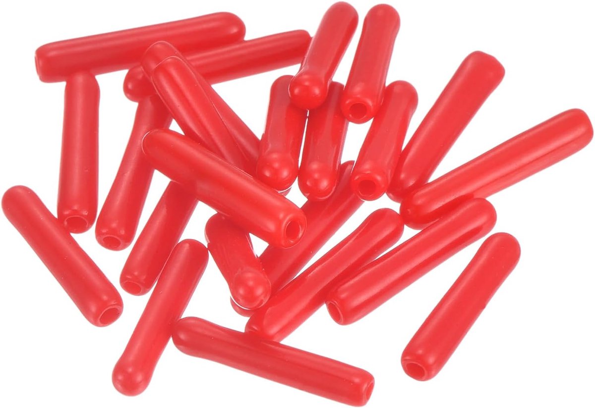 Rubberen Eindkapjes - Beschermdoppen - Vloeren Beschermen - Flexibel Vinyl - 100 Stuks - Rood