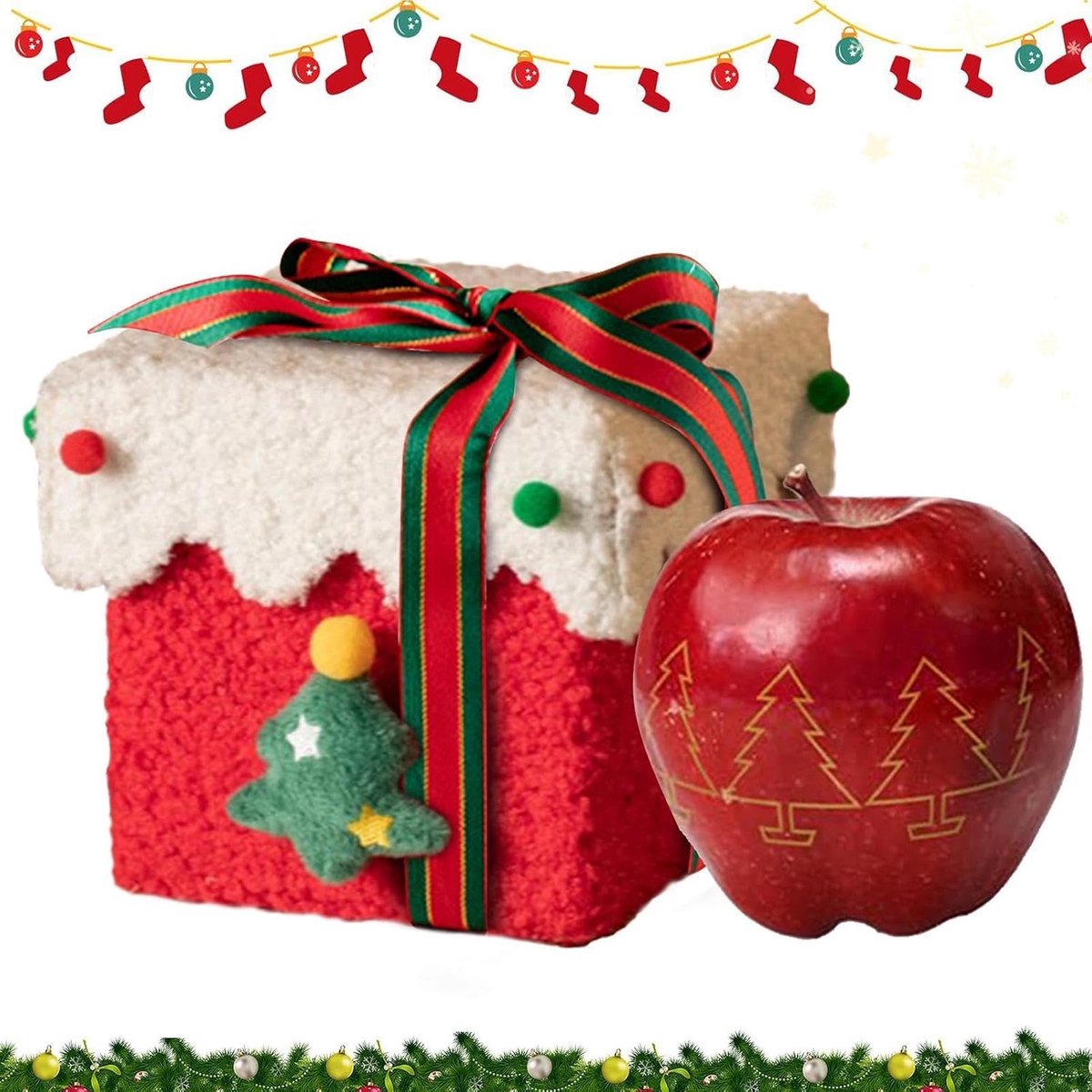 Feestelijke Dozen - Traktatie Verpakking - Kerst Delen - Stijlvol Design - 13.5 cm - Rood Wit Blauw