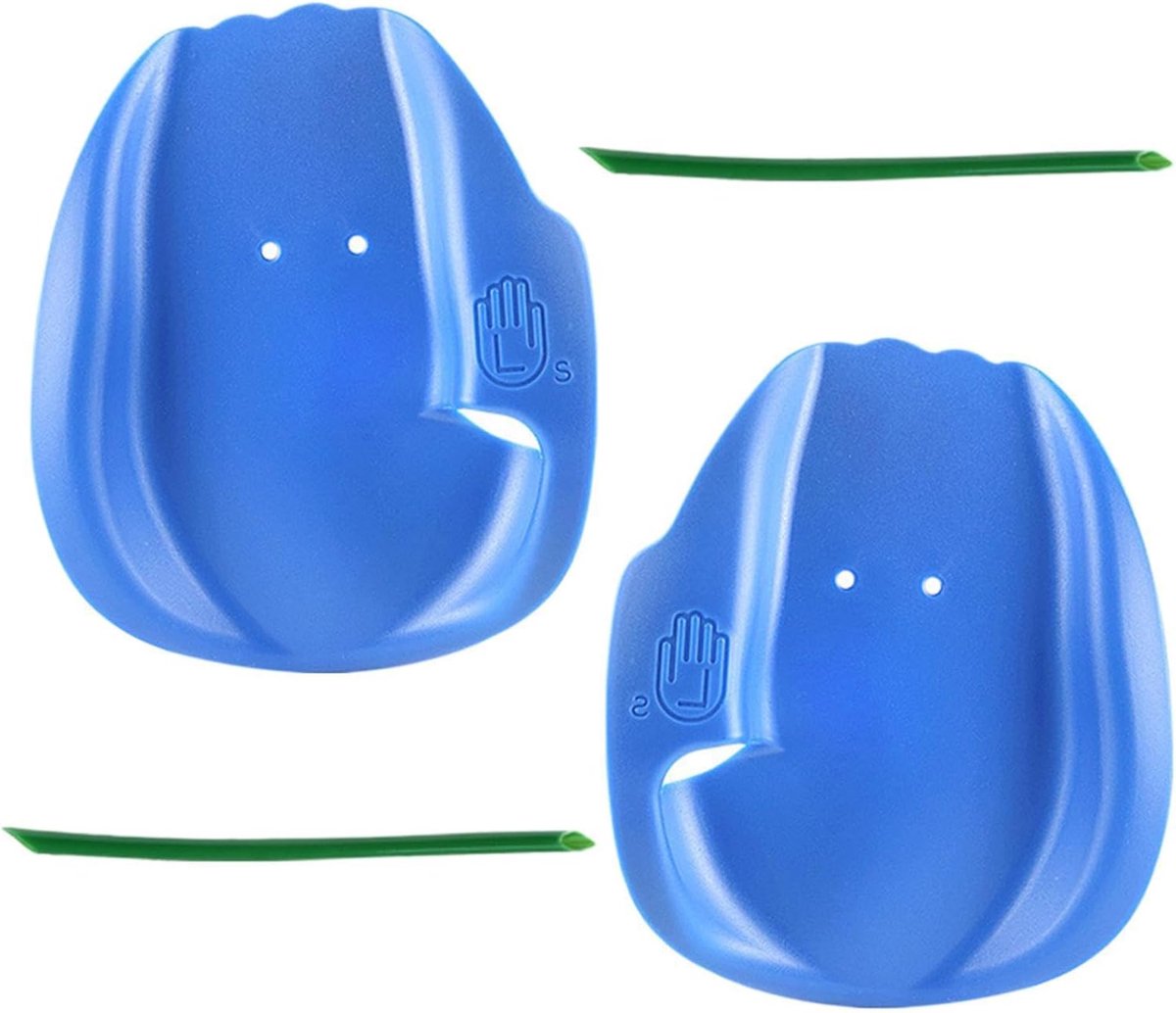 Zwembandjes - Trainingspeddels - Zwemtraining Verbeteren - Ergonomisch Verstelbaar - 16 x 13.5 cm - Blauw