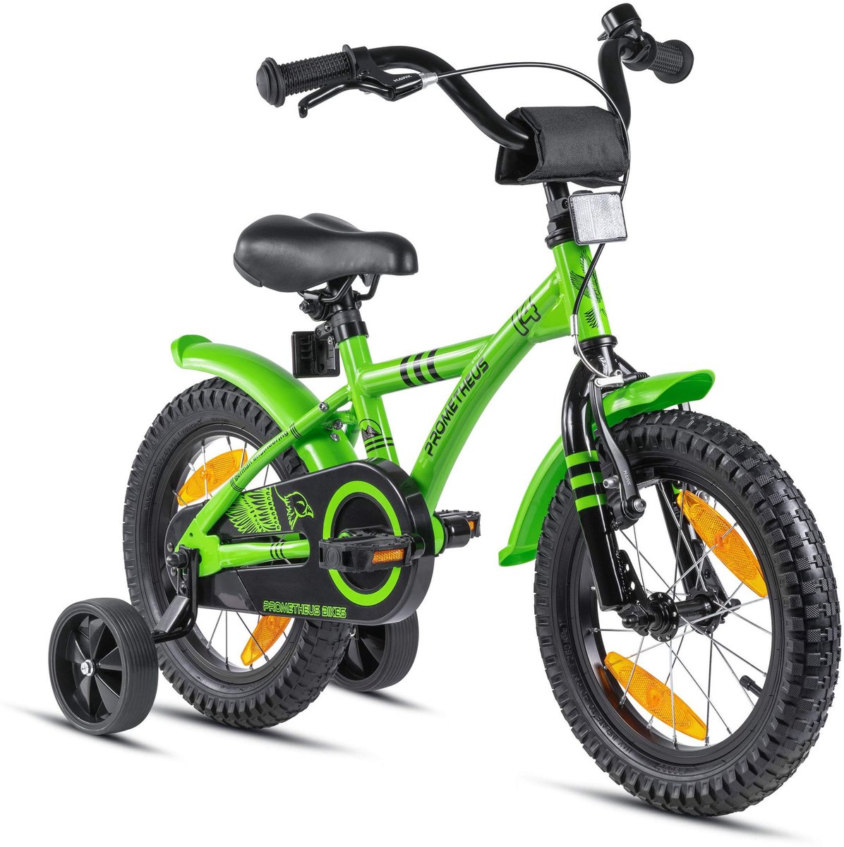 Dailygoods- Kinderfiets 14 Inch - Fiets voor Jongens/Meisjes - Met Zijwieltjes - Terugtraprem - Veiligheid/Design - Hoogwaardige Kwaliteit