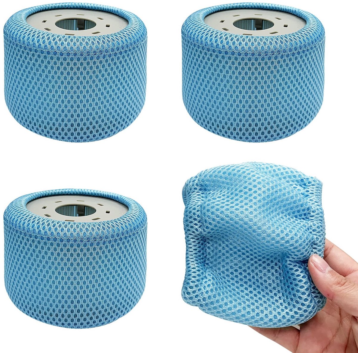 Dailygoods- Veiligheidsnet 4 Stuks - Beschermingsnet - Duurzaam - Pool-Filter - Accessoires - Verhoogt Levensduur Filter - Filterhoes