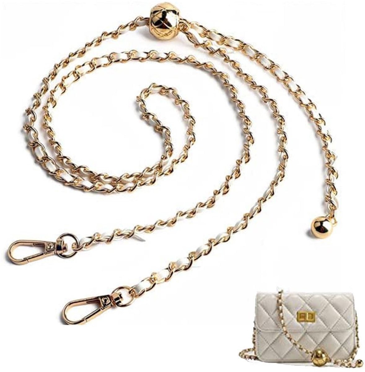 Dailygoods- Tas Vervangende Ketting 120Cm - Metalen Crossbody - Handtas Riem - Schoudertas - Boodschappentas - Luxe uitstraling