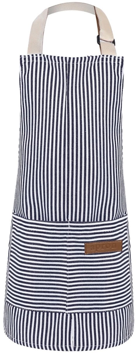 Dailygoods- Kinderschort met 2 zakken - Kookschort voor kinderen - Peuter schort - Polyester katoen - Afmetingen 48x46 cm - Geschikt voor jongens/meisjes