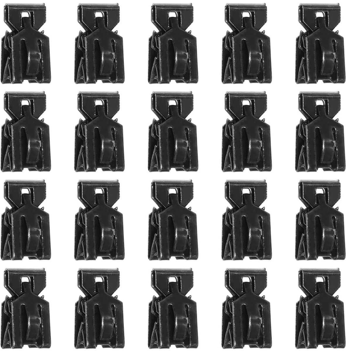 Dailygoods- Clips 20 Stuks - IJzeren Klemmen - Bekleding - Kofferbak - Binnenpanelen - Mangaanstaal - Universele Toepassing - Paneelclips