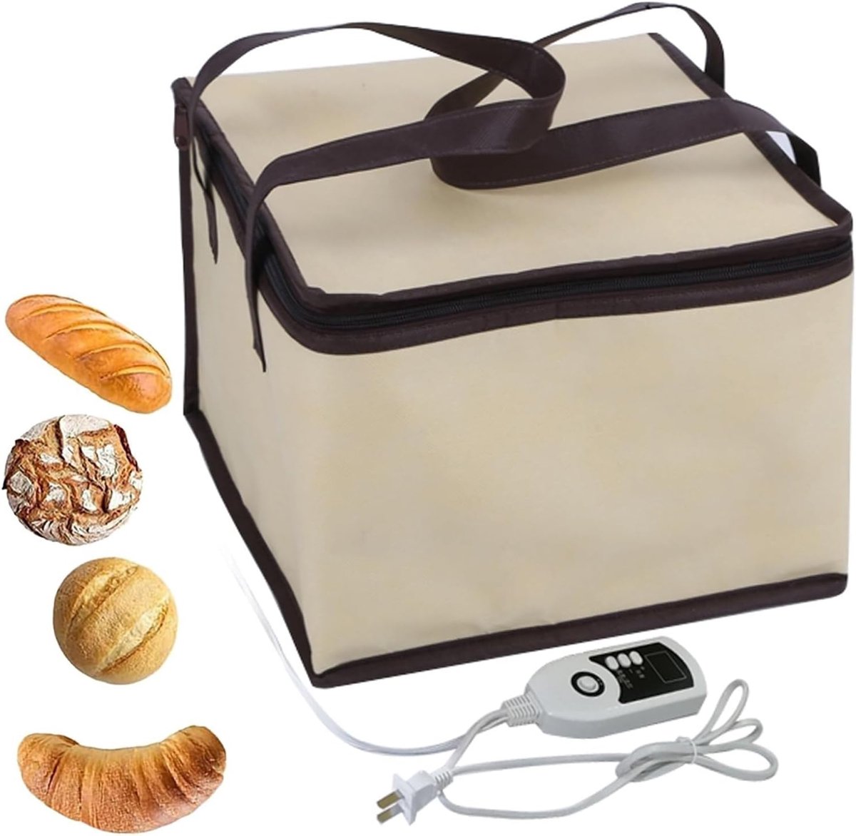 Deeg Rijsmachine - Rijskist Brood - Brood Fermenteren - Instelbare Temperatuur - 41x41 cm - Zwart