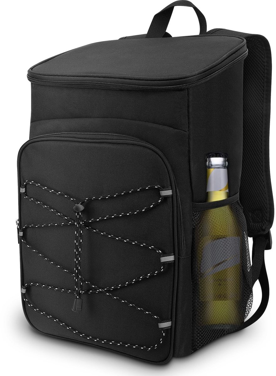Dailygoods- Koelrugzak Goede Isolatie - Thermische Rugzak - Picknicktas - Opbergruimte - UV-bestendig - Lekvrij 42x29x19 cm - Koeltas