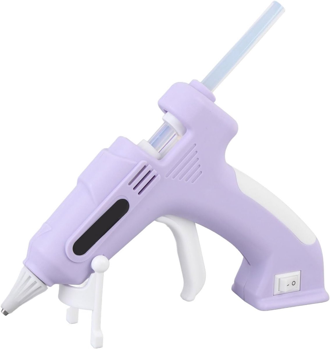 Elektrisch Lijmpistool - Smeltlijmpistool Set - Knutselen en Repareren - Terugstroom Preventie - 10 Lijmsticks - Paars