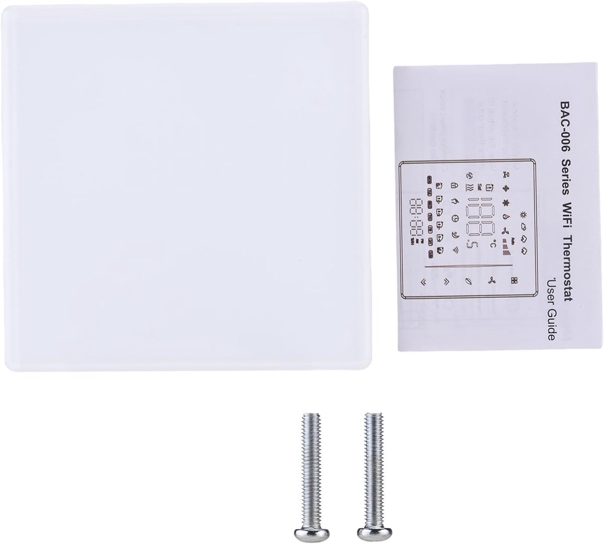 Slimme Thermostaat - Temperatuurregelaar Paneel - Comfort Regelen - Precisie Temperatuurregeling - 9x9x5 cm - Wit