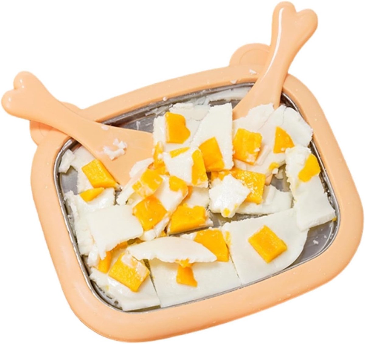 IJsdienblad - Ijsmachine Bak - Desserts Maken - Draadloos Gemak - 26x21x3.5cm - Zilver