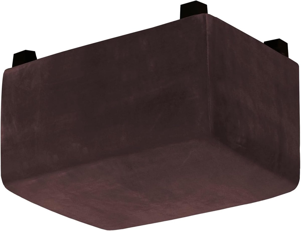 Voetenbankhoes Fluweel - Ottomaanse Hoes Kruk - Meubels Beschermen - Elastische Band - XX-Large 142-190cm - Chocoladebruin