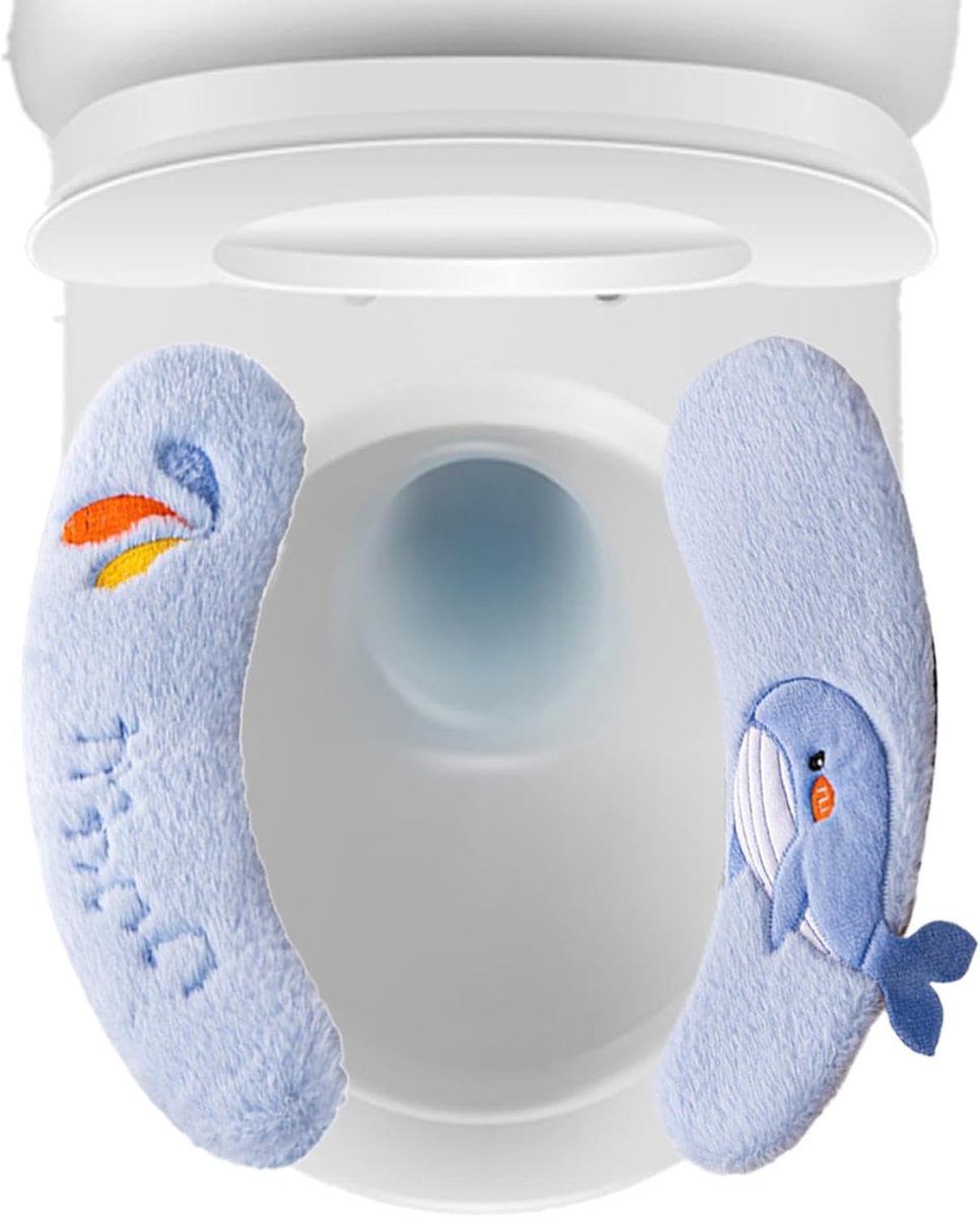 Toiletzitting Kussen - Zachte Toilet Cover - Badkamer Comfort - Zelfklevend - 35x9cm - Blauw