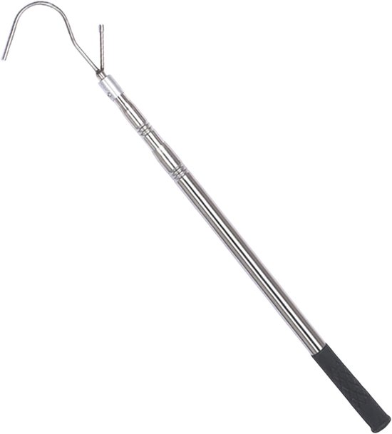 Trekstang met Haak - Grijper Telescoopstok - Vracht Vangen - Multifunctionele Haak - 150 cm - Zilver — afbeelding 3