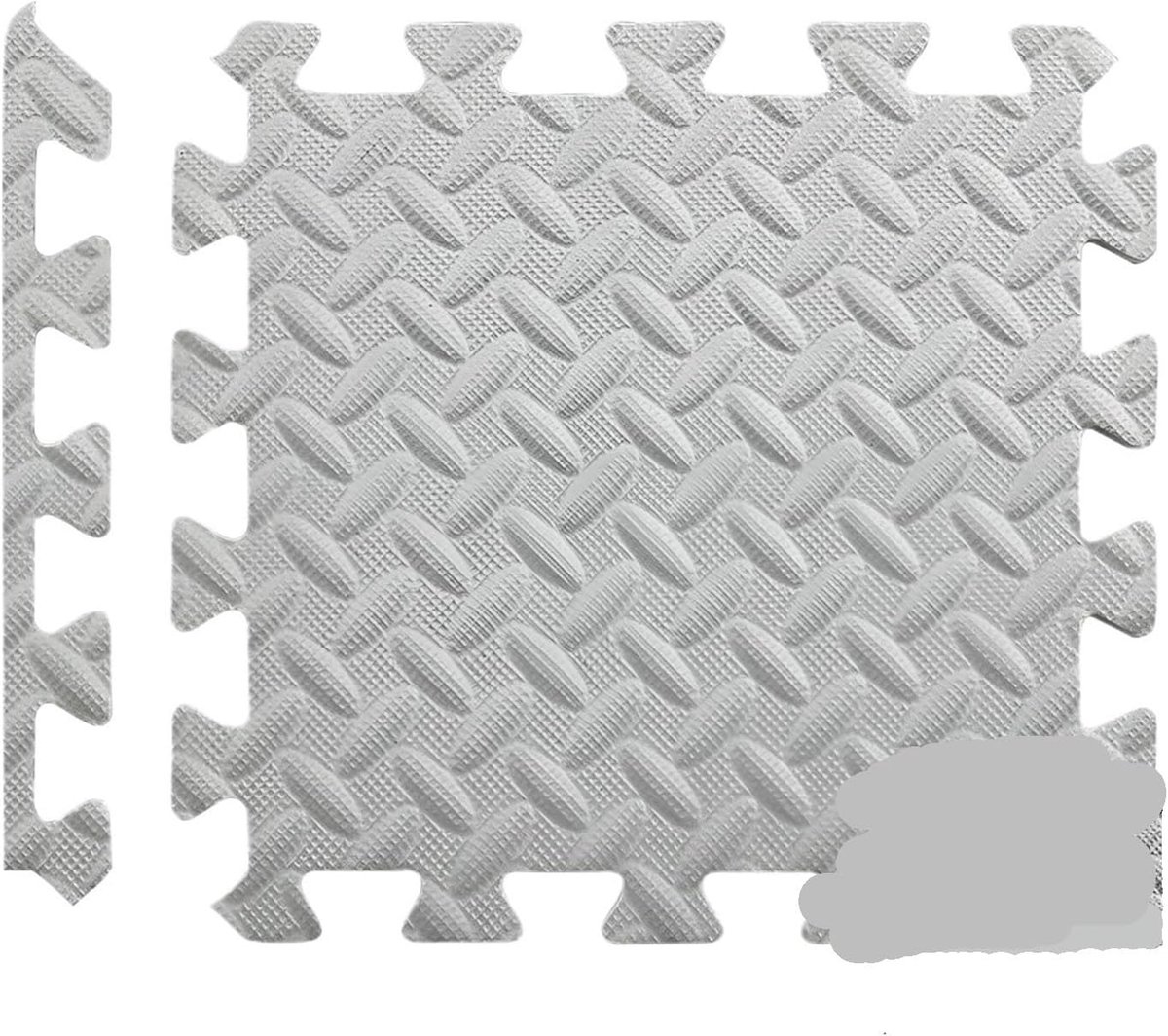 Vloermat Puzzel - Schuim Tegels - Thuis Trainen - In elkaar grijpend ontwerp - 12 stuks - Grijs