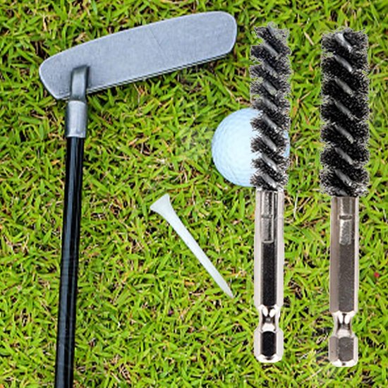 Golfclub reiniger - Club poets set - Club groeven schoonmaken - Set van twee stuks - 2 stuks - Zilverkleurig — afbeelding 3