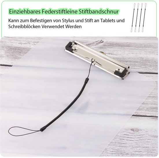 Dailygoods- Spiraalbanden 8 Stuks - Elastische Penkoord - Intrekbare Veerstiftlijn - Voor Touch-Pennen - Kantooraccessoire - Diverse Kleuren — afbeelding 5