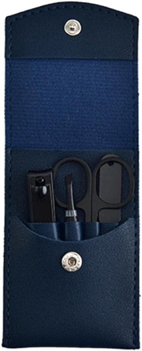 Nageltrimmer Set - Manicure Pedicure - Persoonlijke Verzorging - Professioneel Roestvrij Staal - 4 Stuks - Blauw