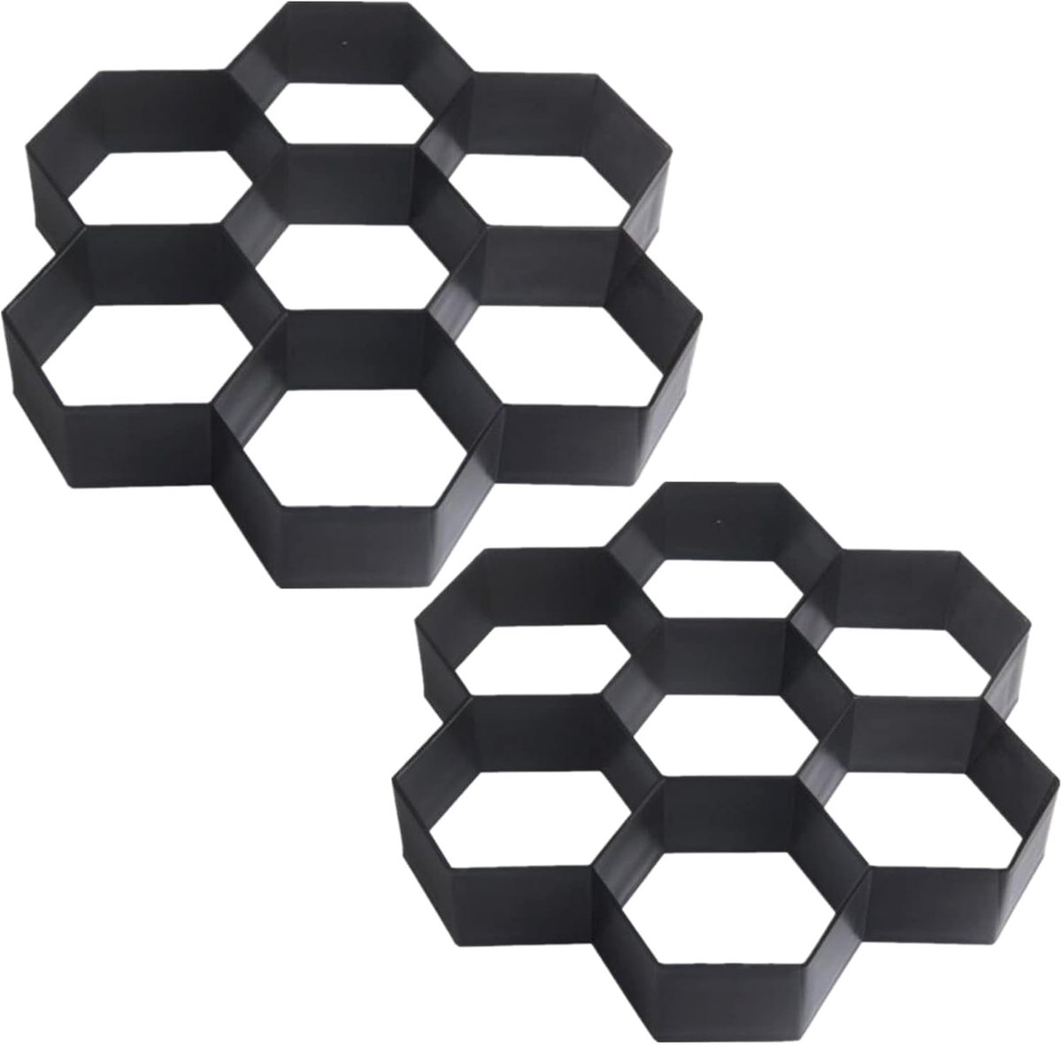 Betonnen Plaat Mallen - Looppad Maker - Tuin Bestraten - Herbruikbaar PP Resin - 30 x 30cm - Zwart