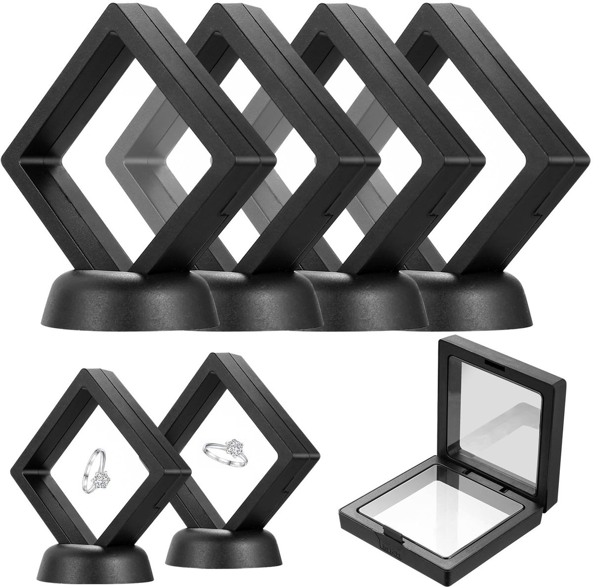 Dailygoods- Displayframe Hoogwaardige 3D Zwevende Frames - Munthouder - Muntstandaard - Presentatiestandaard - Display Houder - Box voor Sieraden
