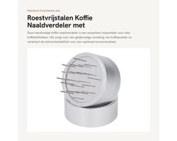 Dailygoods- Koffie Naaldverdeler Effectieve Dispersie - Roestvrij Staal - Handmatig Roergereedschap - Consistente Druk - Duurzaam - Ideaal voor Thuis/Kantoor - Koffie Tamping Tool