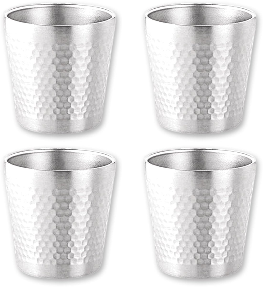Dailygoods- Roestvrijstalen Beker 175ml - Stapelbare Drinkbeker - Breukveilig - BPA-vrij - Voor Camping/Picknick - Duurzaam 304 Roestvrij Staal
