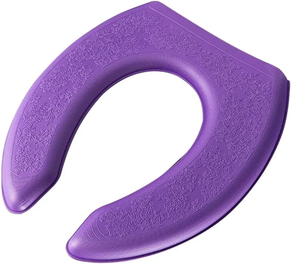 Toiletstoelhoes - Toiletbril kussen - Badkamer Comfort - Waterdicht Zacht Materiaal - 42x38cm Buitenring - Paars Groen Blauw Roze