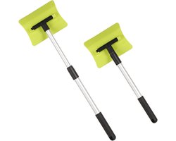 Verstelbare Sneeuwschuiver - IJskrabber Borstel - Auto Winterklaar - 180 Graden Draaibaar - Tot 47.5 cm - Groen