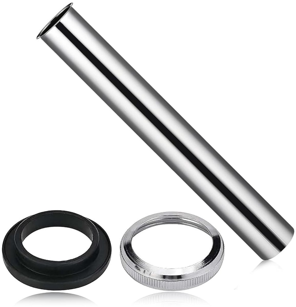 Dailygoods- Verlengbuis 200 mm - Sifonbuis - Afvoerslang - Roestvrij Staal - Corrosiebestendig - Inkortbaar - Afvoerpijp